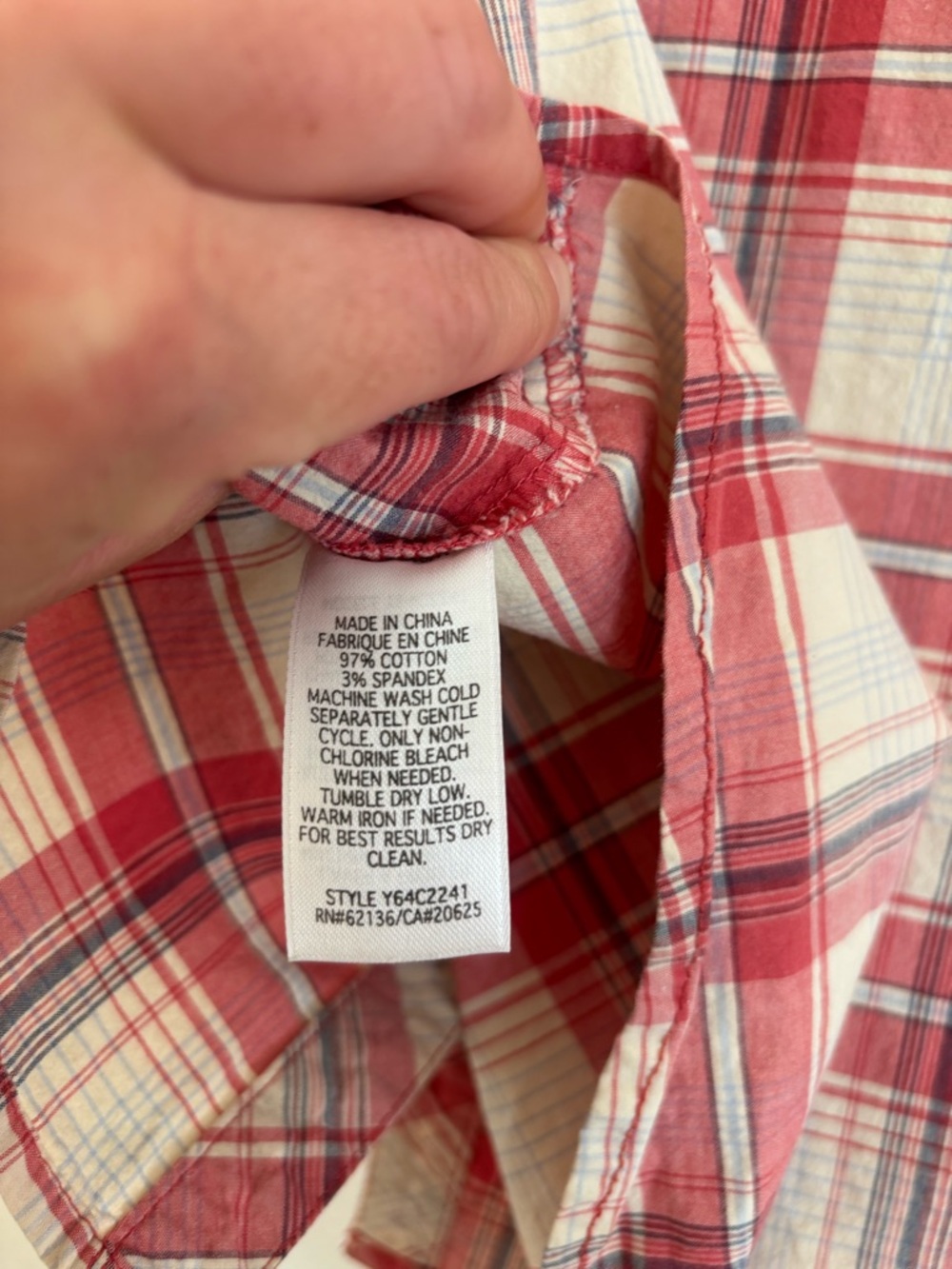vintage guess plaid button up blouse Y2K size large - Picture 6 of 6